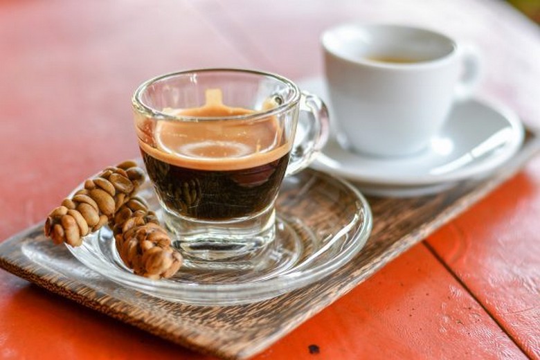 Ly cà phê chồn Kopi Luwak được phục vụ tại một đồn điền cà phê ở Ubud, Bali