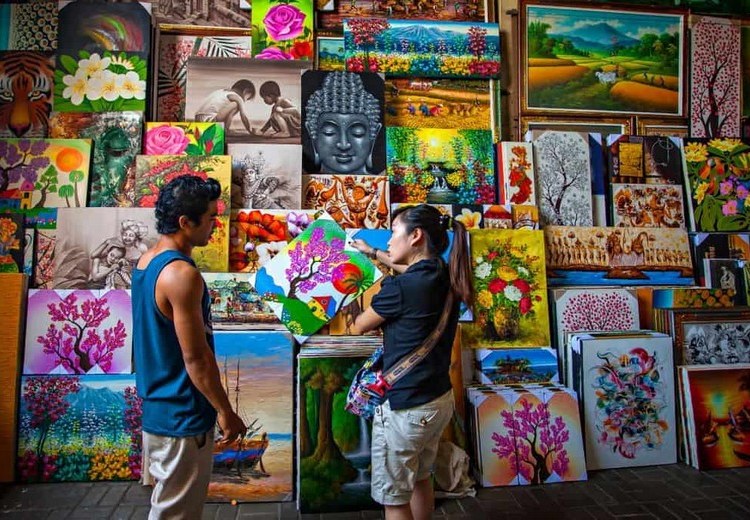 Phòng tranh Batuan với các bức vẽ tỉ mỉ